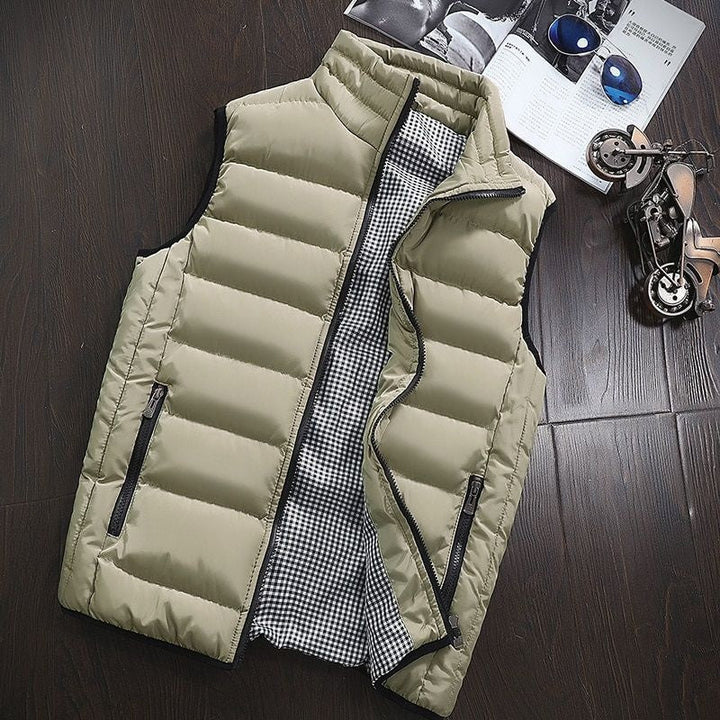 Gilet Uomo Trapuntato Impermeabile Casual Caldo