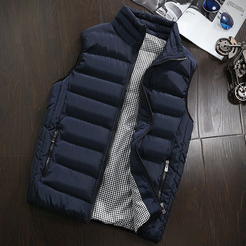 Gilet Uomo Trapuntato Impermeabile Casual Caldo