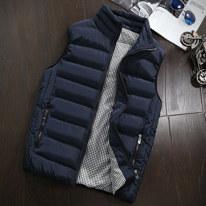 Gilet Uomo Trapuntato Impermeabile Casual Caldo