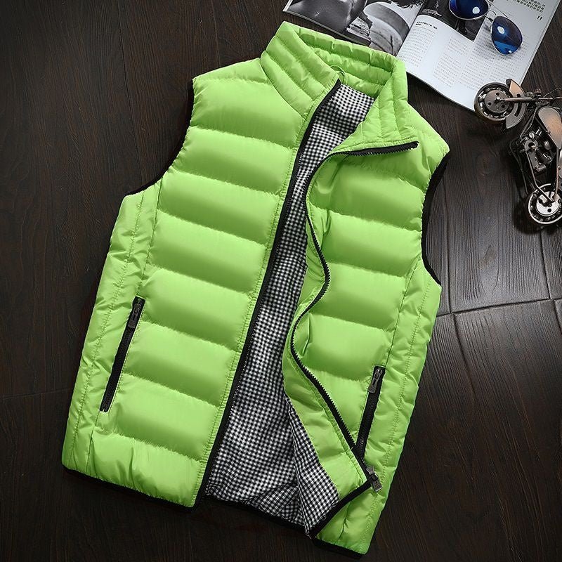 Gilet Uomo Trapuntato Impermeabile Casual Caldo
