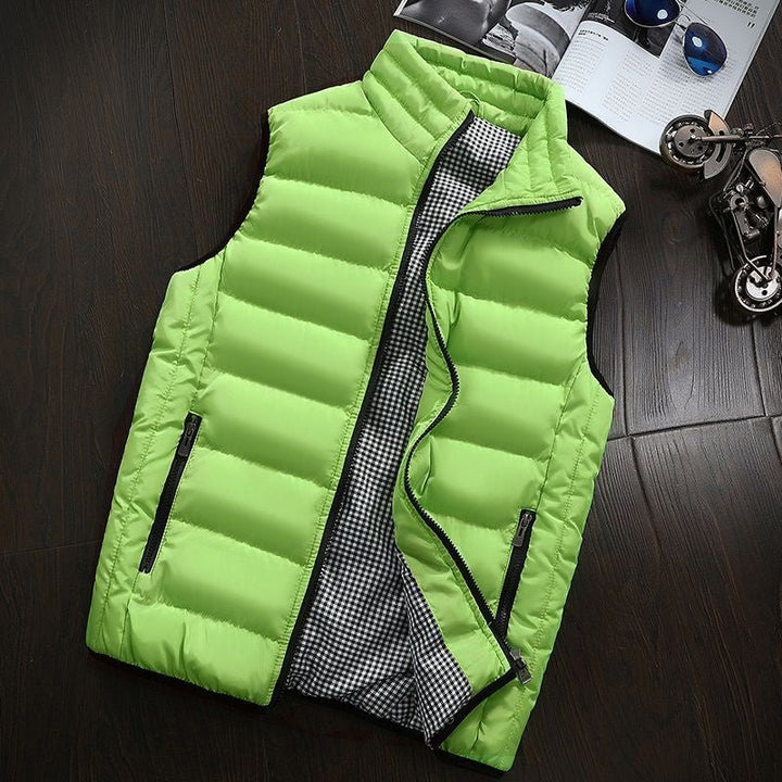 Gilet Uomo Trapuntato Impermeabile Casual Caldo
