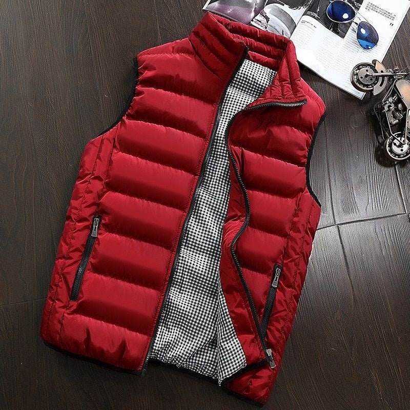 Gilet Uomo Trapuntato Impermeabile Casual Caldo