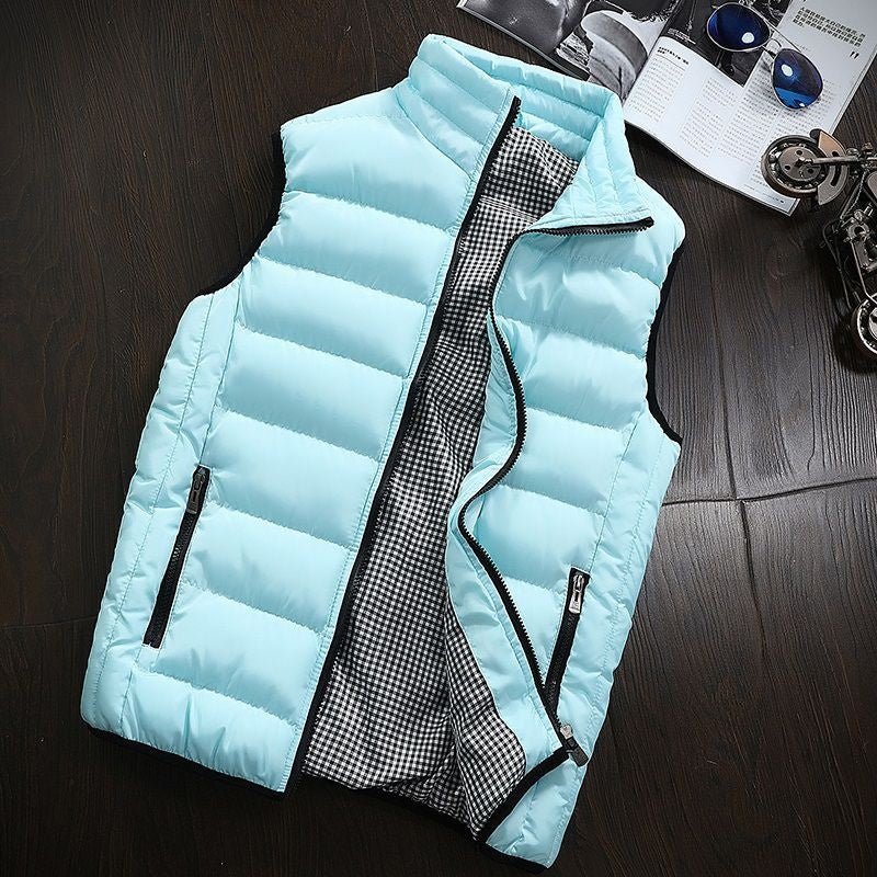 Gilet Uomo Trapuntato Impermeabile Casual Caldo