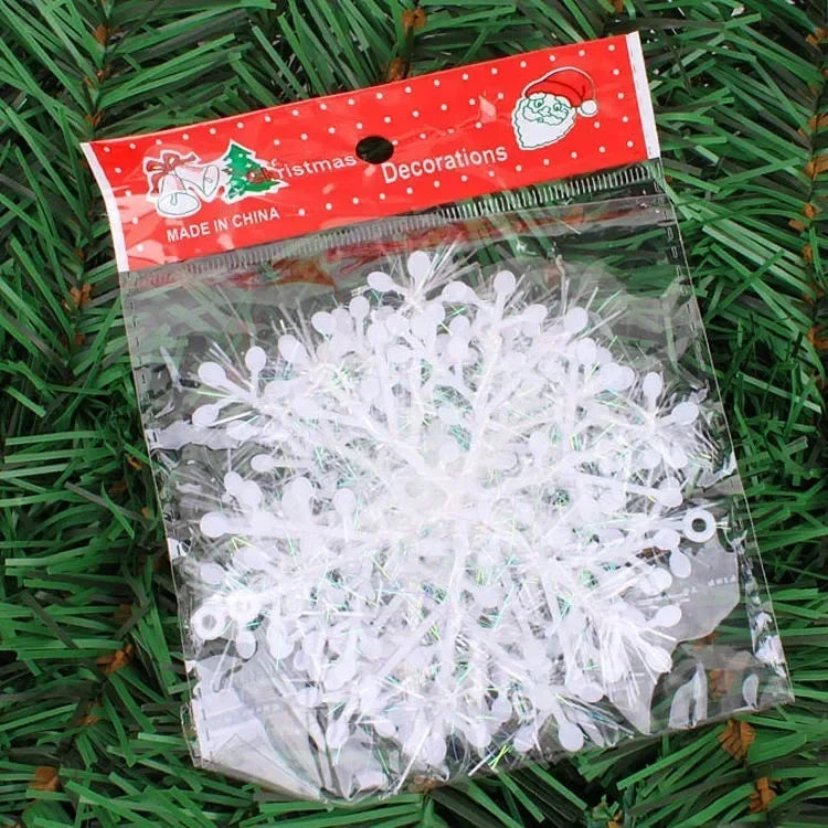 Ghirlanda Decorativa Fiocco di Neve Glitterata per Feste - Vesarelli