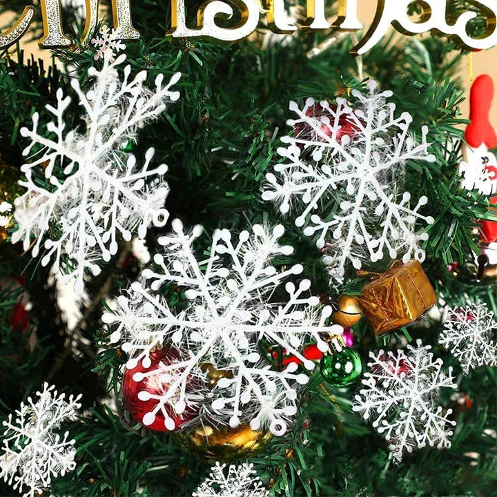 Ghirlande scintillanti | Decorazioni a forma di fiocco di neve glitterato per le feste 1
