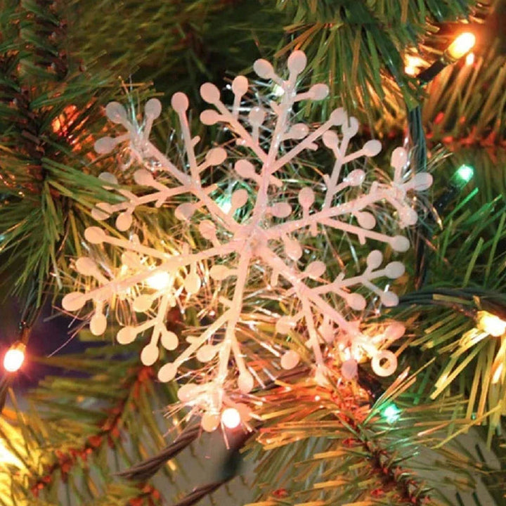 Ghirlande scintillanti | Decorazioni a forma di fiocco di neve glitterato per le feste 2