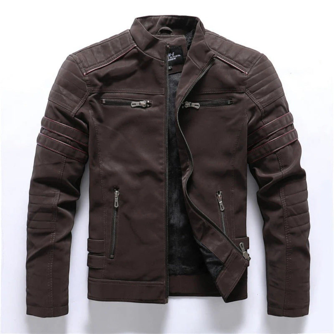 Giacca Moto Uomo | Cerniera Rapida & Tasche Sicure