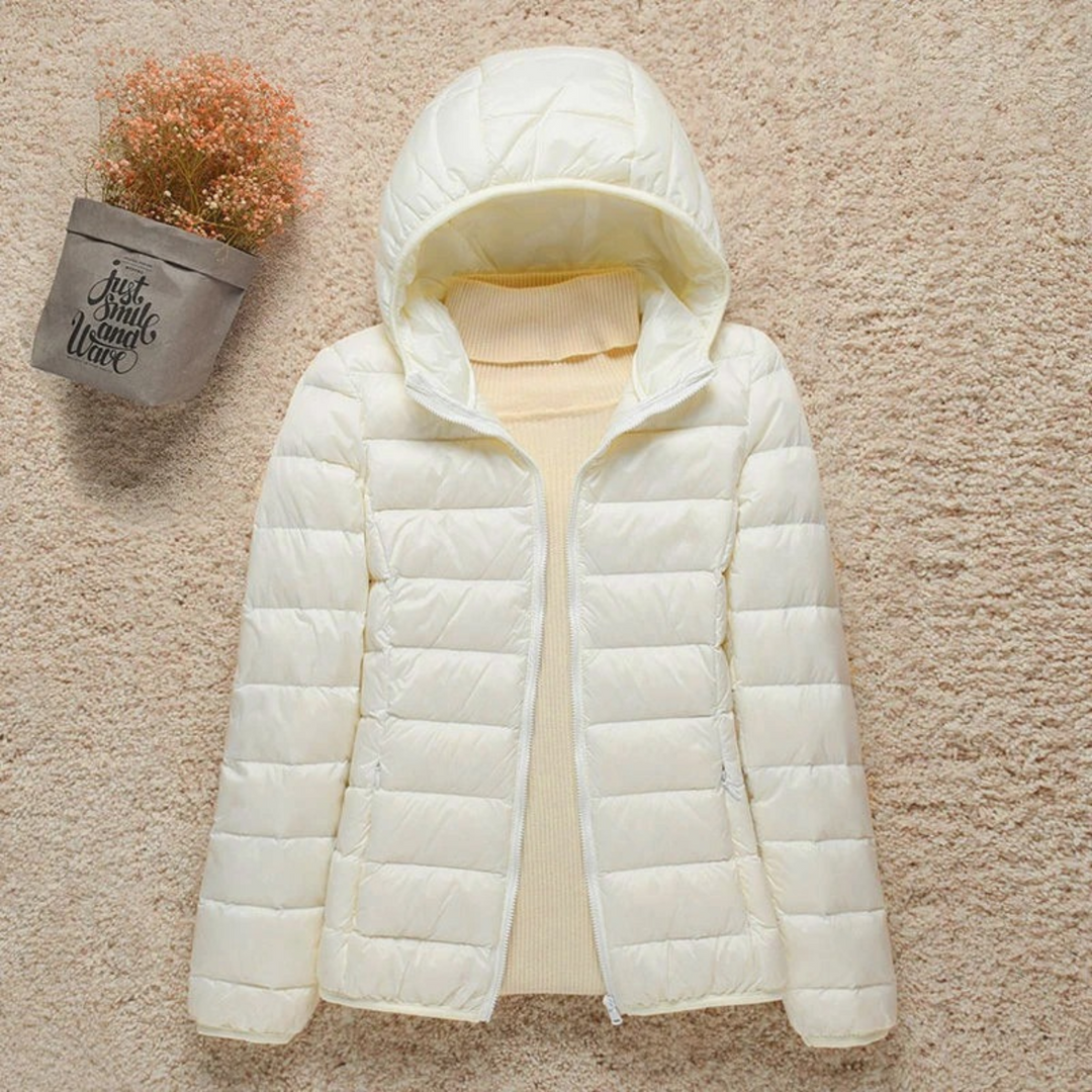 Giacca donna invernale trapuntata con zip frontale