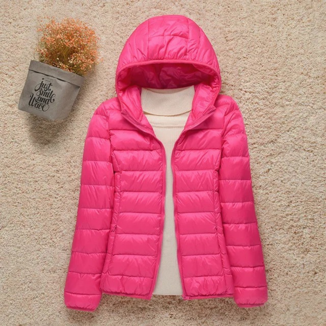 Giacca donna invernale trapuntata con zip frontale