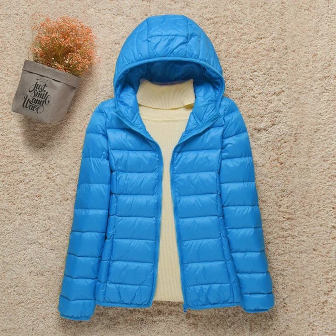 Giacca donna invernale trapuntata con zip frontale