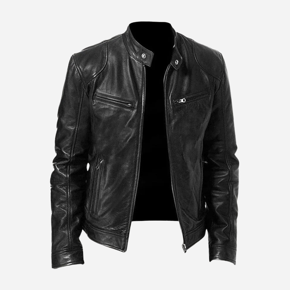 Giacca Moto Uomo Tessuto Tecnico Taglio Slim Urbana - Vesarelli