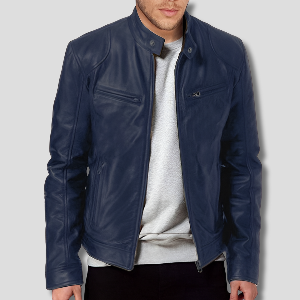 Giacca Pelle Uomo Elegante Slim Fit per Look Casual e Sofisticato - Giubbotto Uomo Versatile con Tasche Pratiche 3