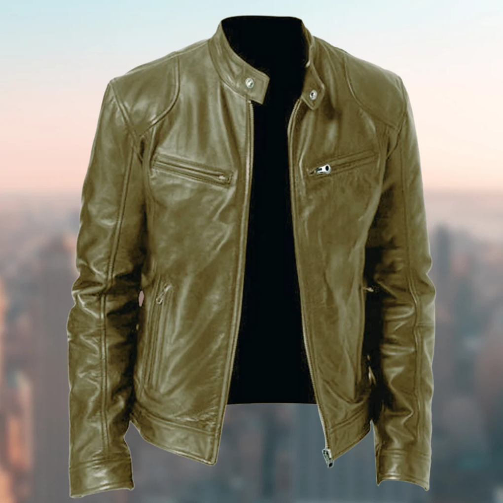 Giacca Pelle Uomo Elegante Slim Fit per Look Casual e Sofisticato - Giubbotto Uomo Versatile con Tasche Pratiche 4