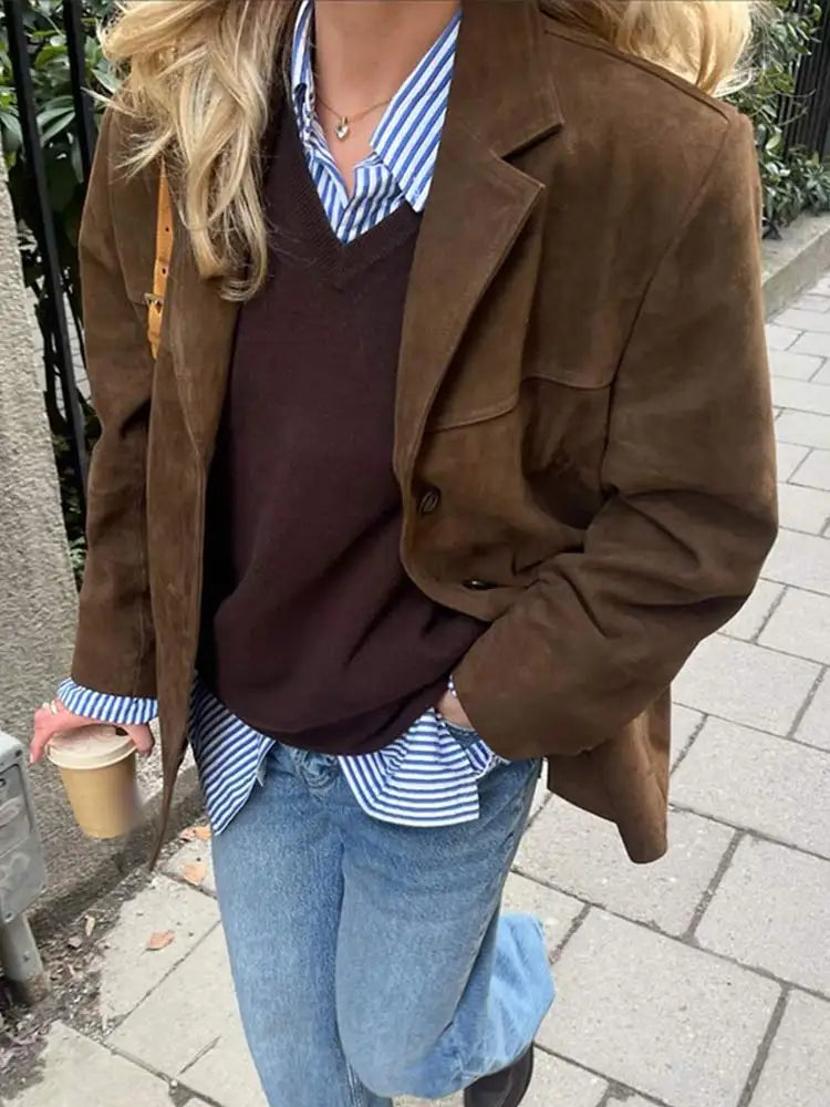 Giacca Uomo Classica in Pelle Scamosciata Morbida 2