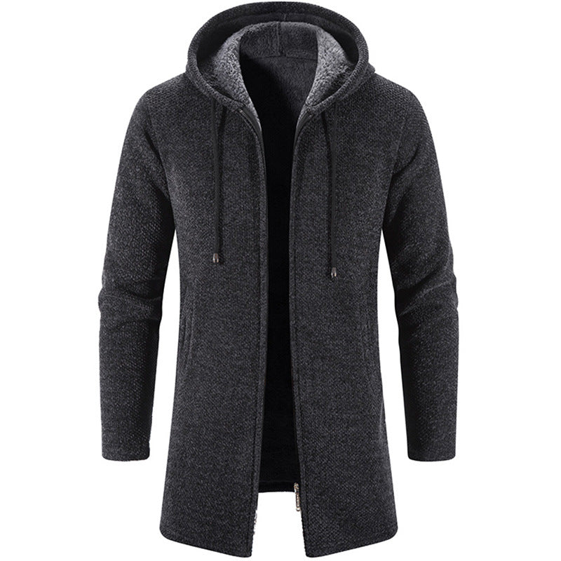 Giacca in Pile Con Cappuccio Per Uomo | Faren Grigio scuro