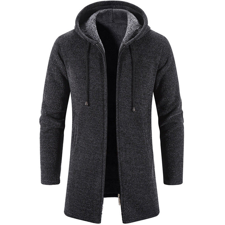 Giacca in Pile Con Cappuccio Per Uomo | Faren Grigio scuro