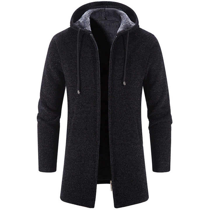 Giacca in Pile Con Cappuccio Per Uomo | Faren Nero