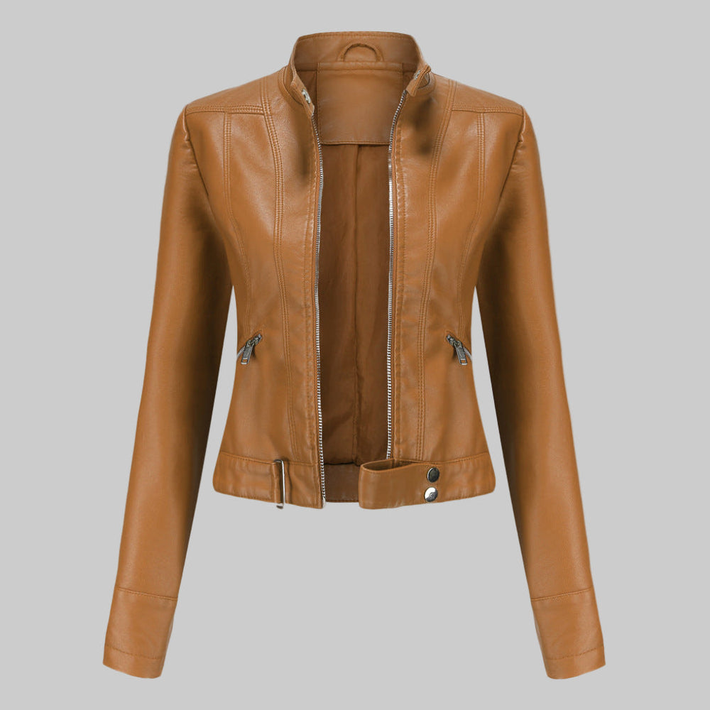 Giacca in pelle da donna elegante per occasioni formali e casual 1