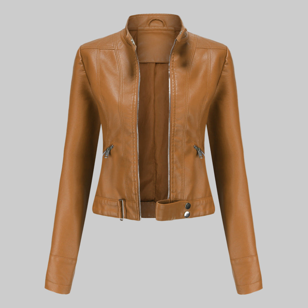 Giacca in pelle da donna elegante per occasioni formali e casual 1