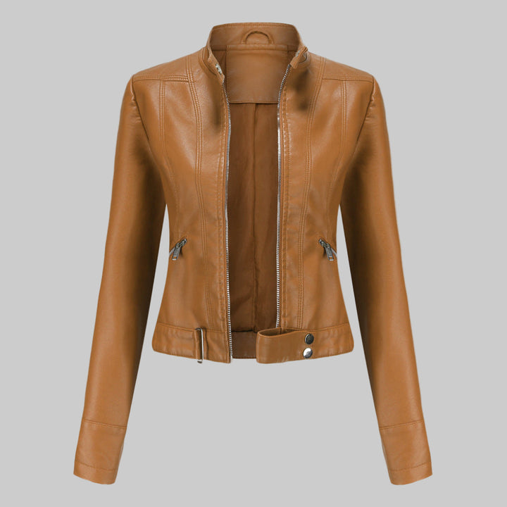 Giacca in pelle da donna elegante per occasioni formali e casual 1