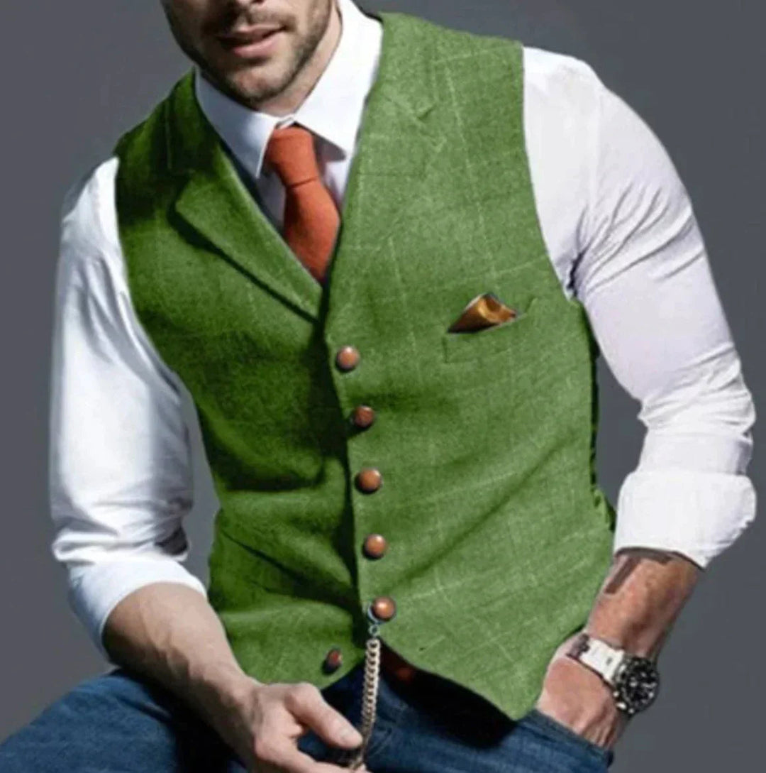 Gilet elegante Uomo | Chiusura con Bottoni & Taglio Affusolato