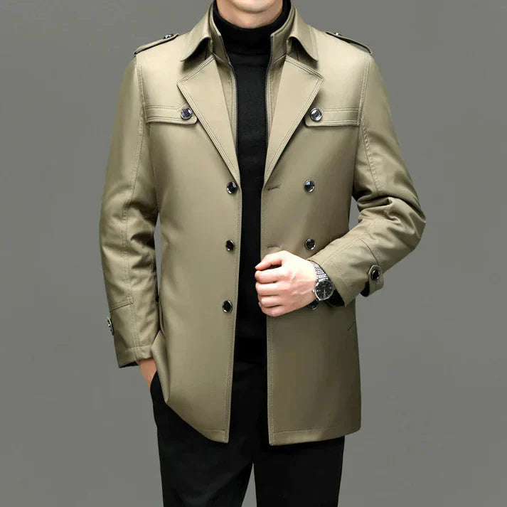 Trench Uomo Elegante Classico Vestibilità Regular - Vesarelli