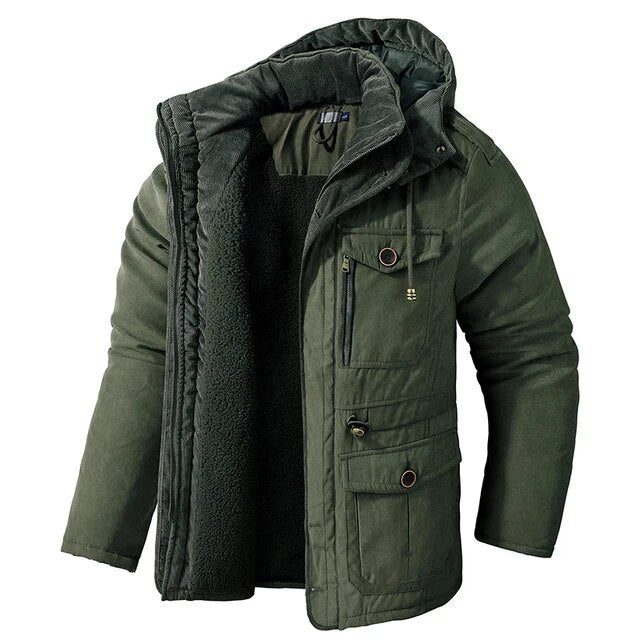 Giubbotto Uomo Invernale | Giaccone Uomo Invernale | Cappuccio Sagomato & Tasche Multiple Pratiche