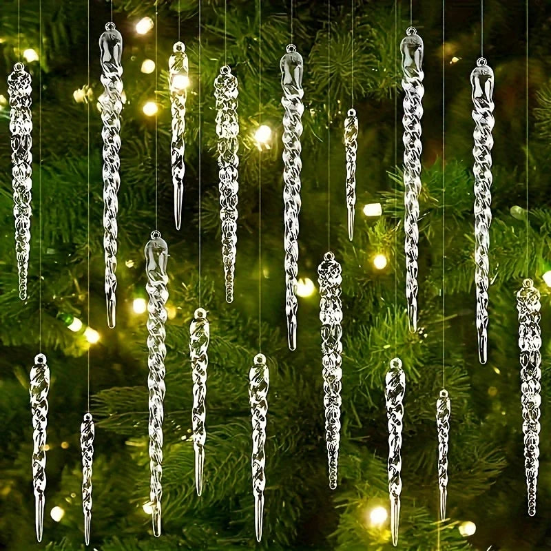 GlossIce | Decorazioni di ghiaccioli di cristallo per eleganti alberi di Natale 1