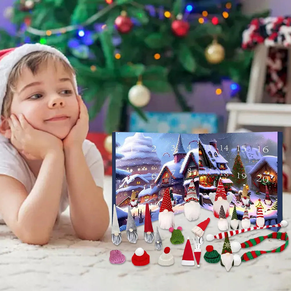 GnomeMagic | Calendario dell'Avvento natalizio con peluche stravagante per bambini, edizione 2025 2
