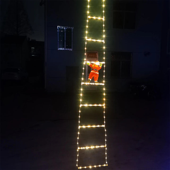 Golden Climb | Elegante illuminazione a LED per l'esposizione festiva di Babbo Natale 5
