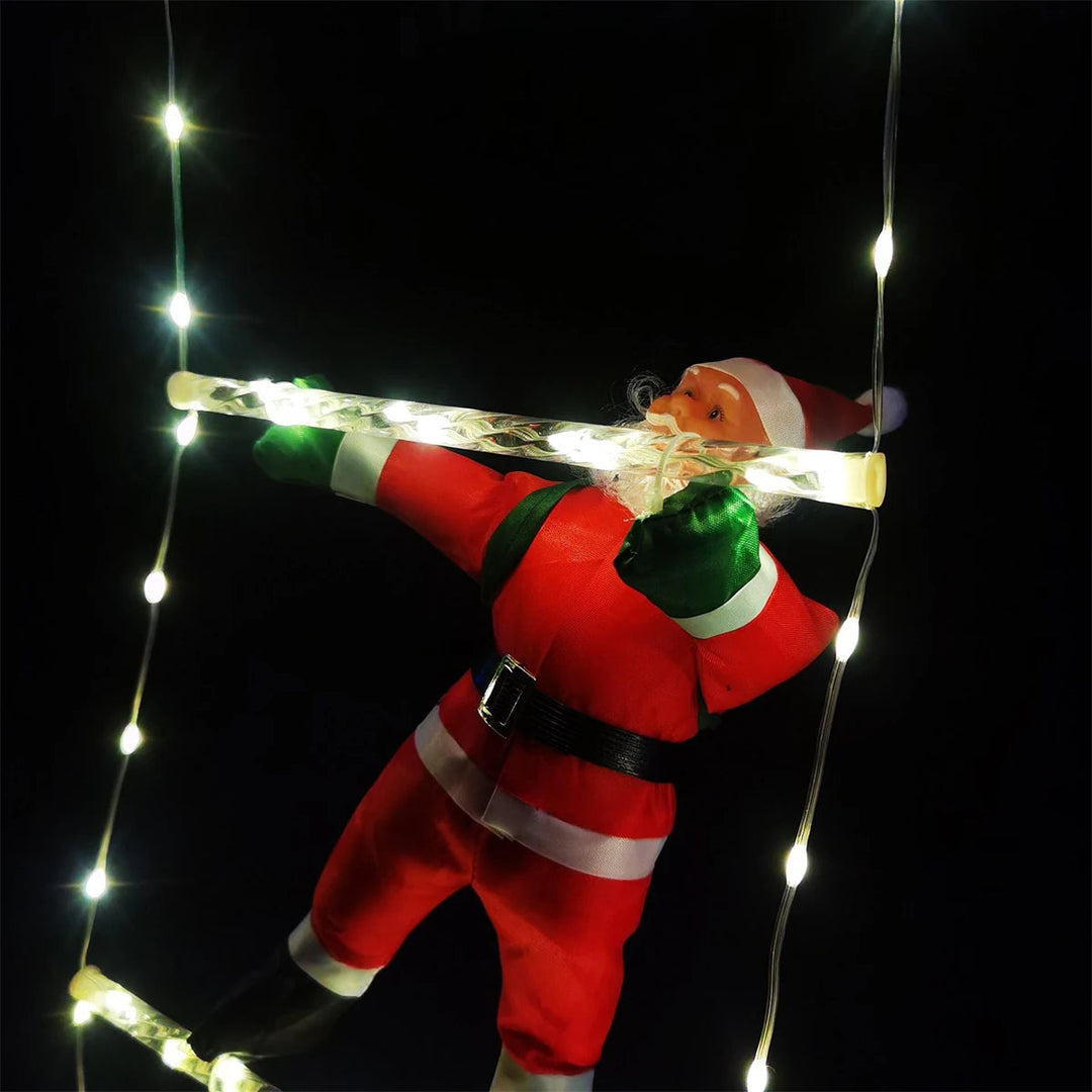 Golden Climb | Elegante illuminazione a LED per l'esposizione festiva di Babbo Natale 6