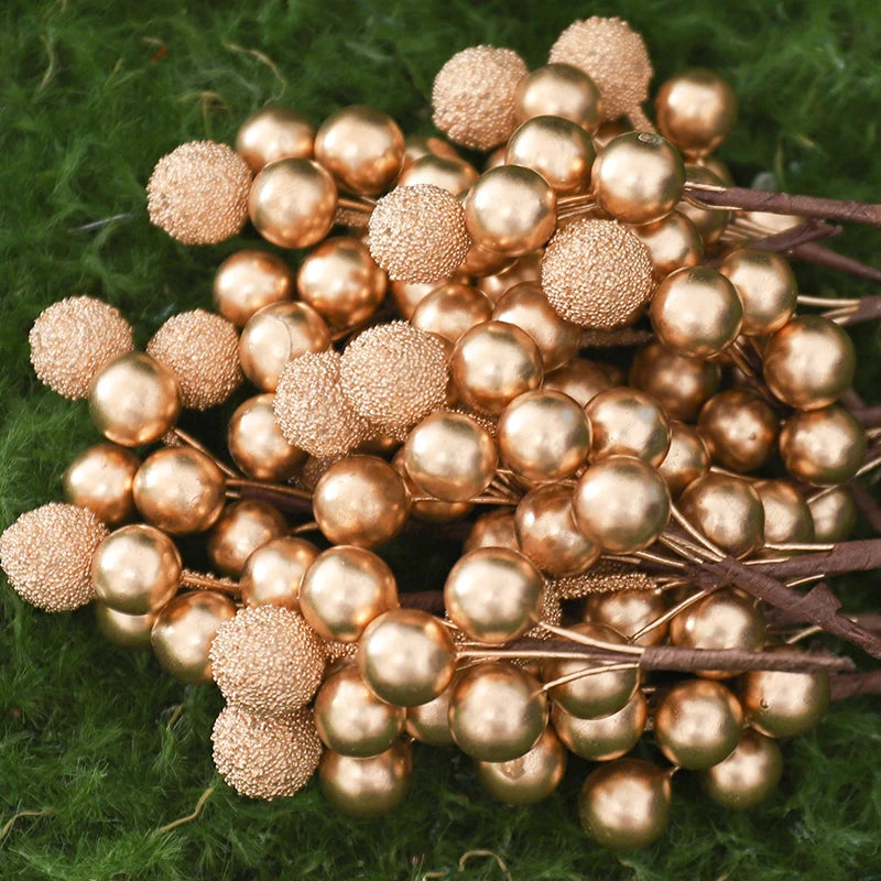 Golden Elegance | Set di bouquet per albero di Natale per decorazioni festive 1