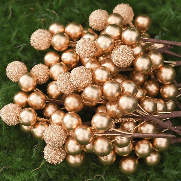 Golden Elegance | Set di bouquet per albero di Natale per decorazioni festive 1