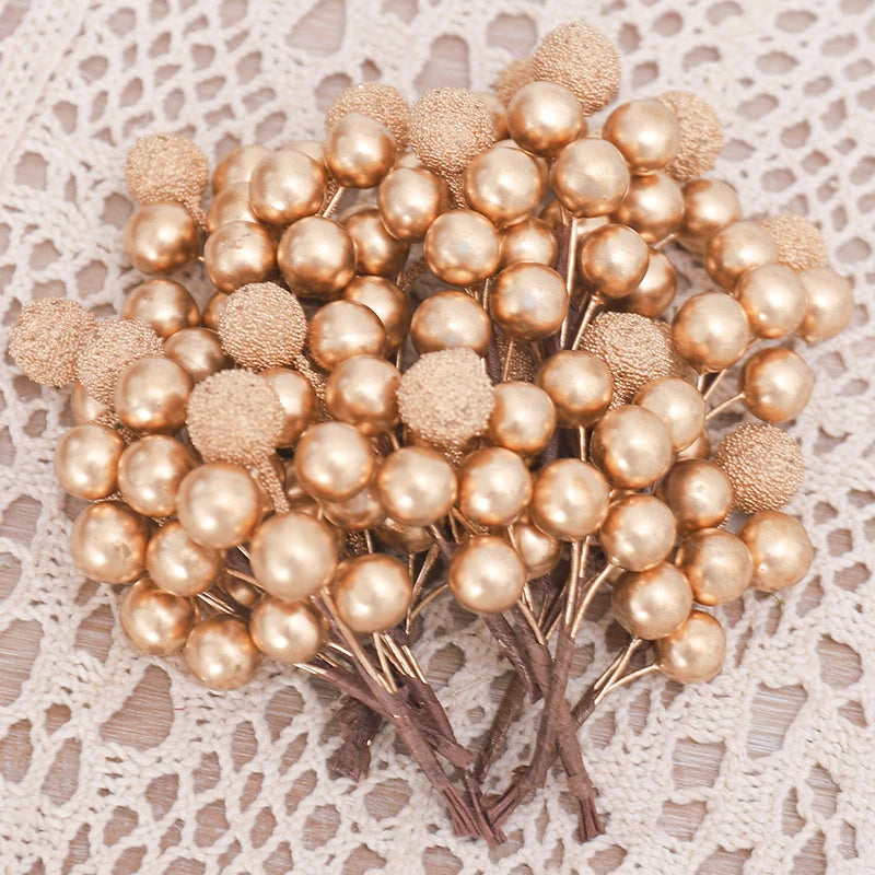 Golden Elegance | Set di bouquet per albero di Natale per decorazioni festive 5