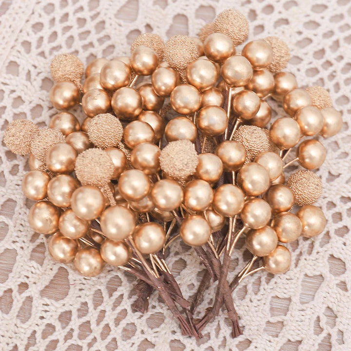 Golden Elegance | Set di bouquet per albero di Natale per decorazioni festive 5