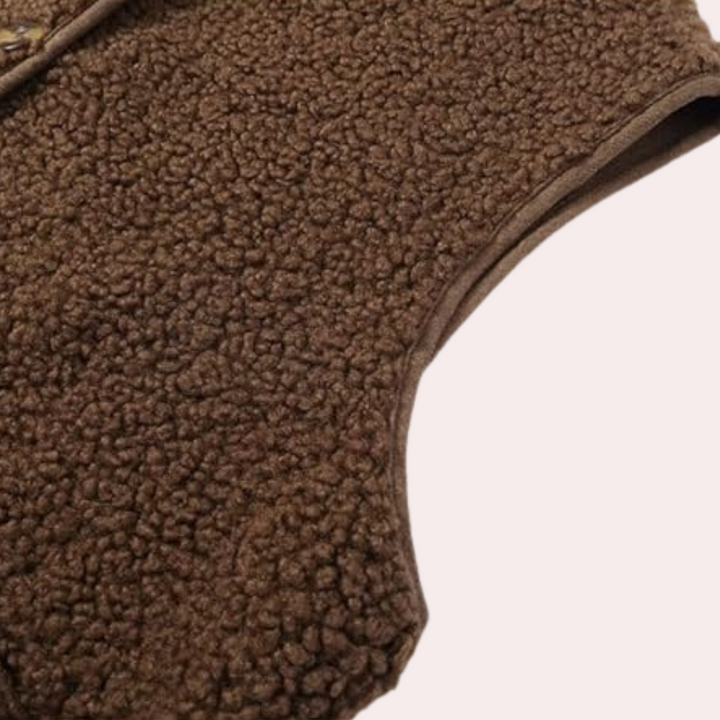 Gilet Donna in Sherpa con Bottoni Vestibilità Comoda - Vesarelli