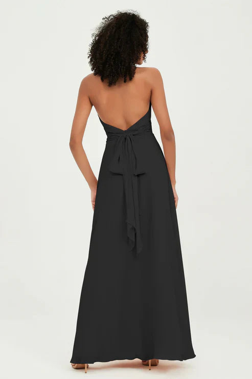 Abito Maxi Donna Stile Americana Elegante