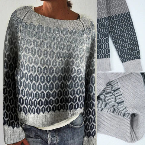 Maglione Donna in Maglia Morbida Motivo Strutturato