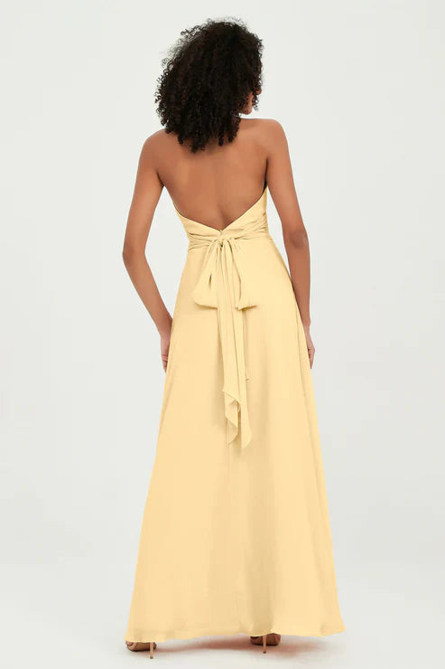 Abito Maxi Donna Stile Americana Elegante