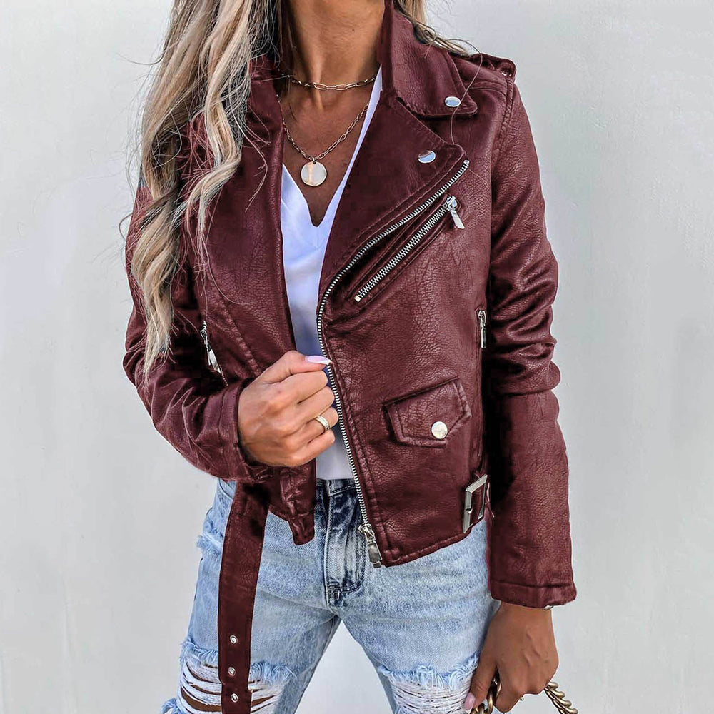 Giacca Donna in Pelle Stile Elegante Raffinata
