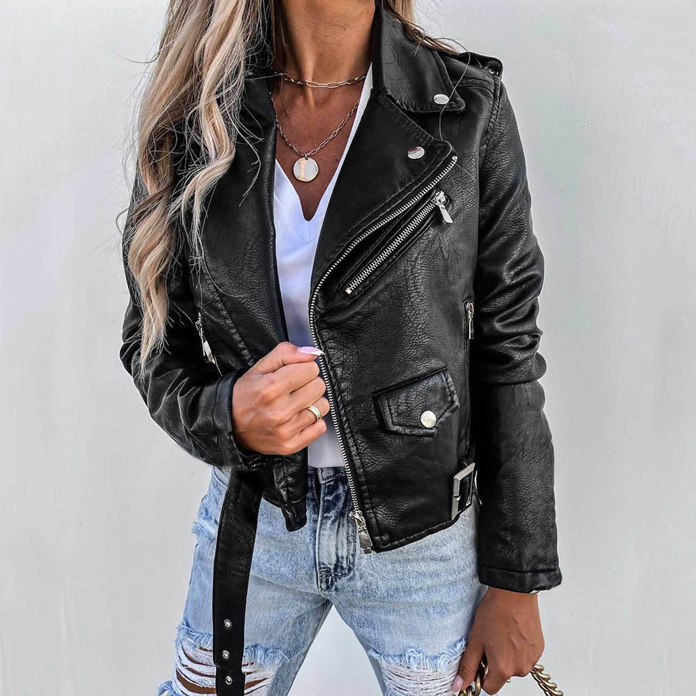 Giacca Donna in Pelle Stile Elegante Raffinata - Vesarelli