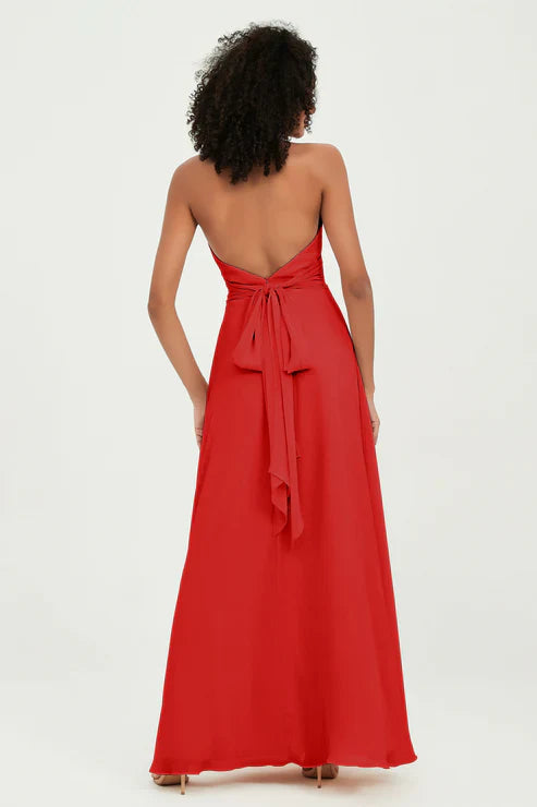 Abito Maxi Donna Stile Americana Elegante