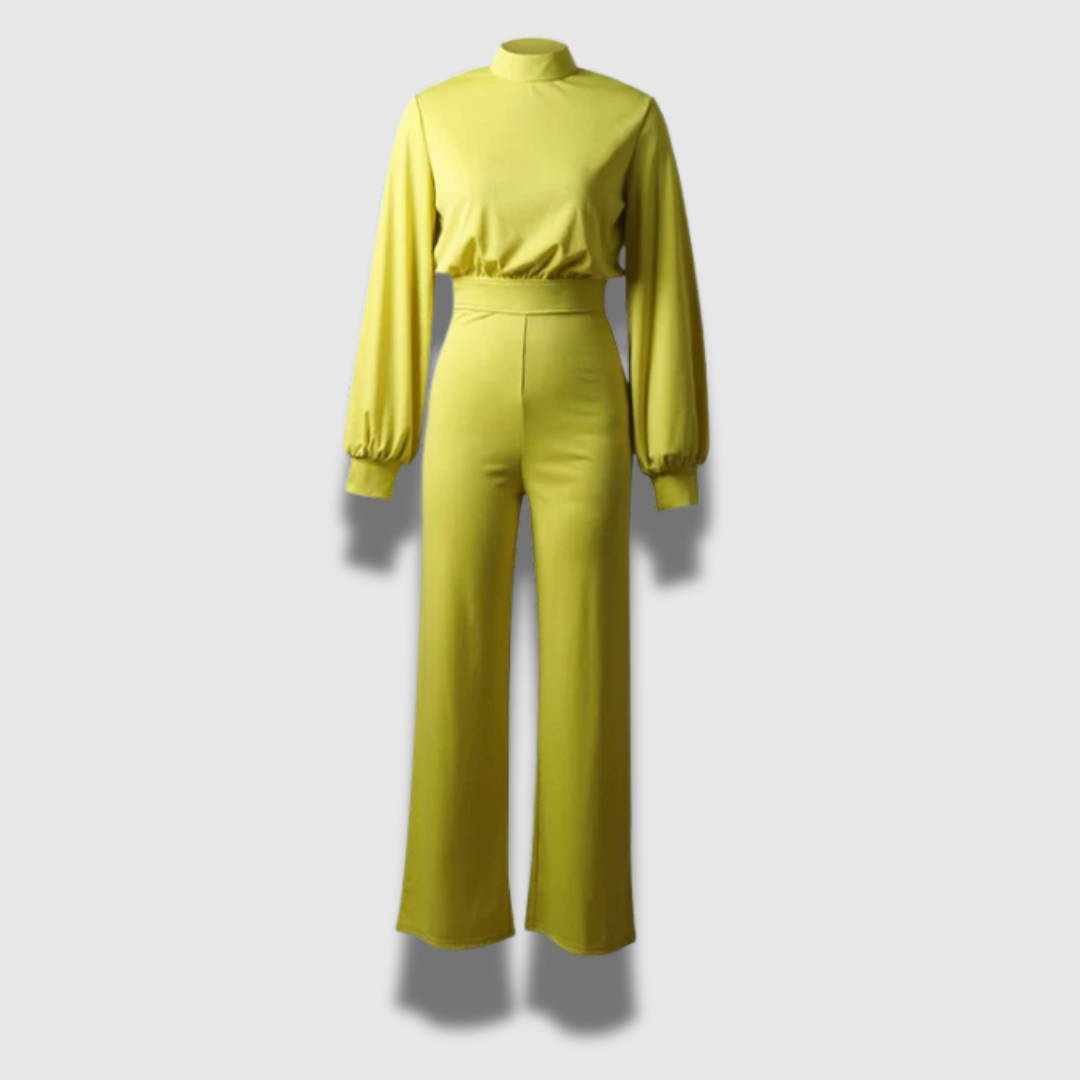 Tuta Donna con Colletto in Piedi Design Elegante Slim