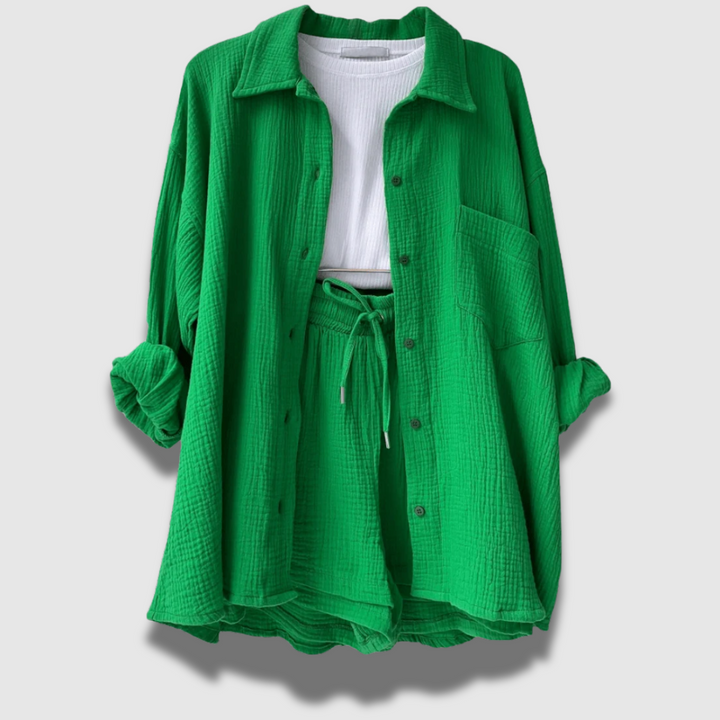 Set Due Pezzi Donna Leggero Estivo Stile Raffinato