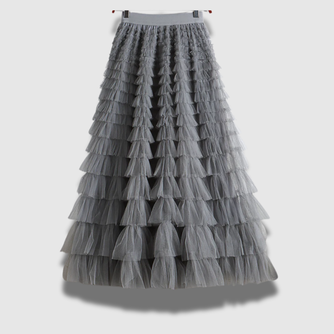Gonna Maxi Donna in Tulle Svasata Elegante
