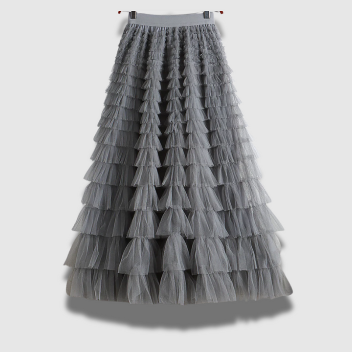 Gonna Maxi Donna in Tulle Svasata Elegante