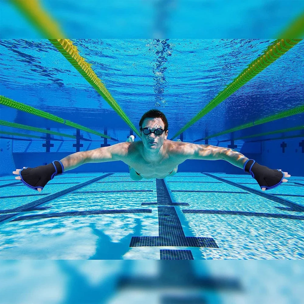 Guanti da allenamento per il nuoto in rete - Guanti acquatici in neoprene per fitness di resistenza, immersioni subacquee e allenamento della forza in acquagym 2