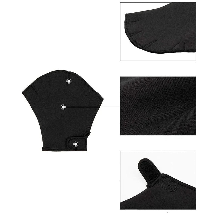 Guanti da allenamento per il nuoto in rete - Guanti acquatici in neoprene per fitness di resistenza, immersioni subacquee e allenamento della forza in acquagym 7