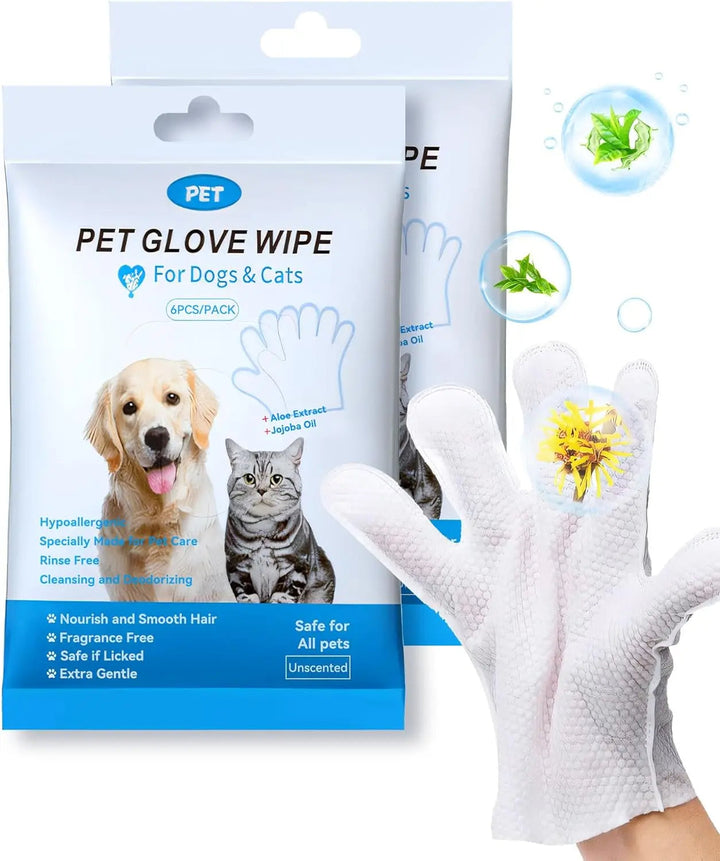 Guanti Toelettatura Animali Domestici Salviette Detergenti Deodoranti - Vesarelli