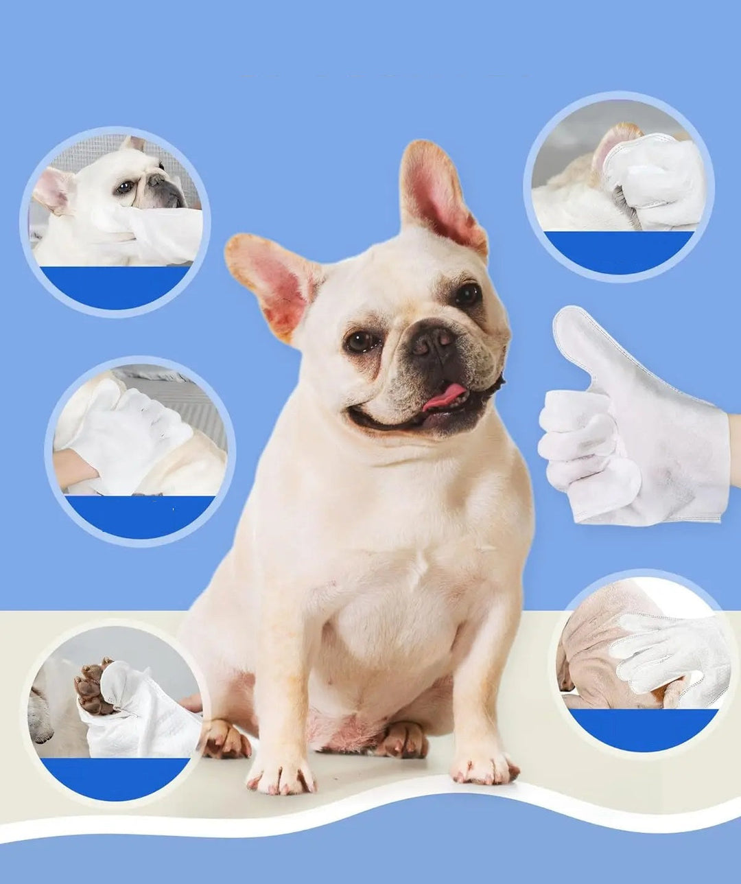 Guanti da bagno per animali domestici: salviette detergenti e deodoranti per cani e gatti, perfetto strumento per la toelettatura quotidiana degli animali domestici 4